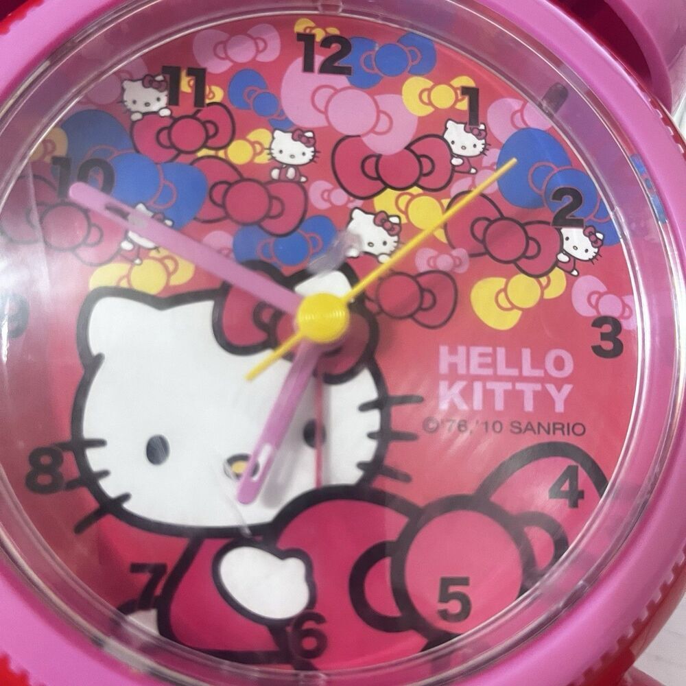 Sanrio Hello Kitty Alarm Clock 2010 Red and Pink Bows - Picture 14 of 14